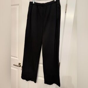 Skims Wide Leg Black Sweatpants size Large